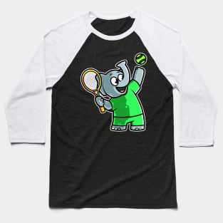 Elephant Tennis Player Funny Coach design Baseball T-Shirt